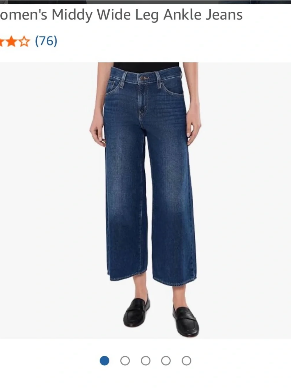 Levi's Middy Wide Leg Ankle Jeans in Deep Blue Women’s 14 NWOT - Picture 4 of 12